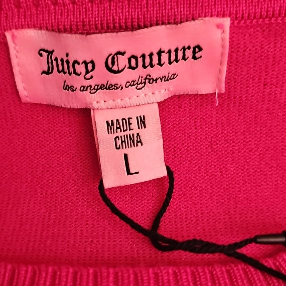 Juicy Couture Pink Sweater Size L NWT - Picture 3 of 6